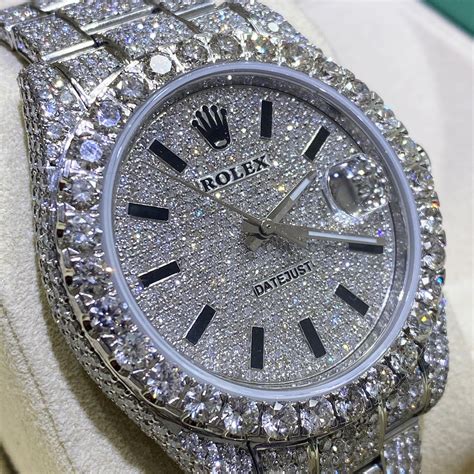 diamond bust down rolex